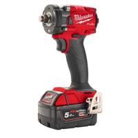 Milwaukee compacte accu slagmoersleutel met frictiering - M18 FIW2F12-502X - 18V - incl. 5.0 Ah accu's [2st] en lader in koffer - thumbnail