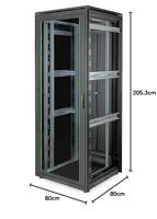 Digitus DN-19 42U-8/8-B-1 19inch-patchkast (b x h x d) 800 x 2053 x 800 mm 42 HE Zwart (RAL 9005) - thumbnail