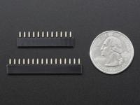 Adafruit Kit Headers Femelles Courts Low Profile pour carte Feather - thumbnail