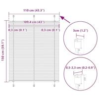Pliss rolgordijn 110x150cm stofbreedte 109,4cm polyester zwart - thumbnail