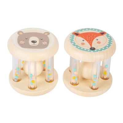 Small Foot houten rammelaar dier, set van 2