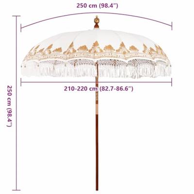 Balinese Parasol Crème (210-220) x 260 cm