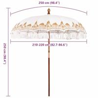 Balinese Parasol Crème (210-220) x 260 cm - thumbnail