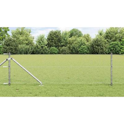 VidaXL Afrasteringspaal zilver 25 x 0,6 m (25 mm gaas) staal