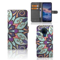 Nokia 5.4 Hoesje Purple Flower - thumbnail