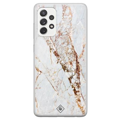 Samsung Galaxy A52 siliconen hoesje - Marmer goud