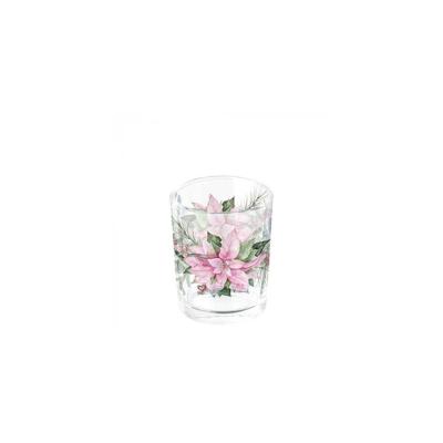 Ambiente Theelichthouder Pink poinsettia