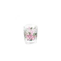 Ambiente Theelichthouder Pink poinsettia - thumbnail