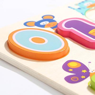 Topbright houten puzzel dieren en cijfers, 10st.