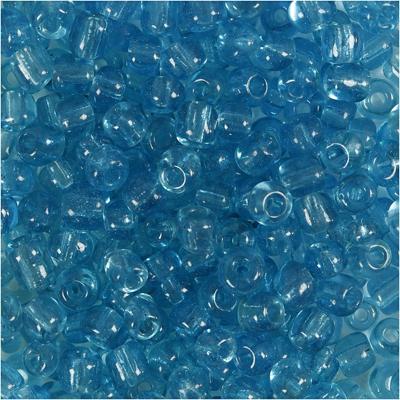 Creativ Company Rocailles, d 4 mm, afm 6/0, gatgrootte 0,9-1,2 mm, helder turquoise, 25 gr/ 1 doos Creativ Company Rocailles, d 4 mm, afm 6/0, gatgrootte 0,9-1,2 mm, helder turquoise, 25 gr/ 1 doos
