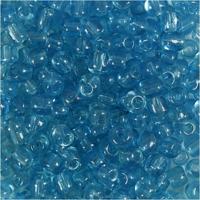 Creativ Company Rocailles, d 4 mm, afm 6/0, gatgrootte 0,9-1,2 mm, helder turquoise, 25 gr/ 1 doos - thumbnail