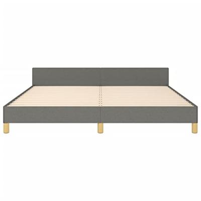 Bedframe zonder matras stof donkergrijs 160x200 cm