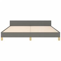 Bedframe zonder matras stof donkergrijs 160x200 cm - thumbnail