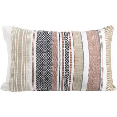 Sierkussen Thomas - zand/donkerrood - 40x60 cm - Leen Bakker