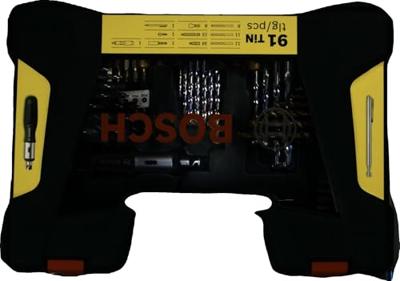 Bosch Accessoires V-Line TiN-boren en bitset met ratelschroevendraaier en magnetisch uitschuifbare pen 91-delige - 2607017195 - thumbnail