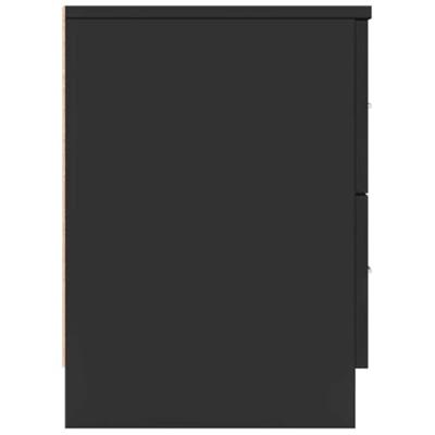 Nachtkastjes 2 st met 2 lades 40x36x50 cm zwart Nachtkastjes 2 st met 2 lades 40x36x50 cm zwart