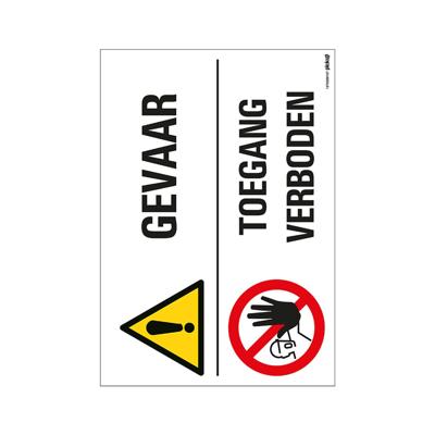 Bord Gevaar toegang verboden - 230x330 mm.