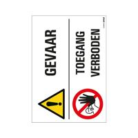 Bord Gevaar toegang verboden - 230x330 mm. - thumbnail