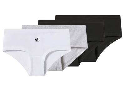 esmara Set van 4 kinder hipsters (Zwart/grijs/wit, 134/140) esmara Set van 4 kinder hipsters (Zwart/grijs/wit, 134/140)