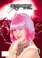 Pruik sensation bobline pink - thumbnail