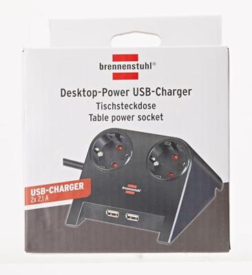 Brennenstuhl 1153500222 power uitbreiding 2 stopcontacten 2 usb - thumbnail