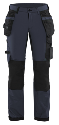 Blåkläder Dames 4-weg stretch werkbroek 71921645 | Donker marineblauw/Zwart | Maat 40 - 7330509741702