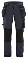 Blåkläder Dames 4-weg stretch werkbroek 71921645 | Donker marineblauw/Zwart | Maat 40 - 7330509741702 - thumbnail