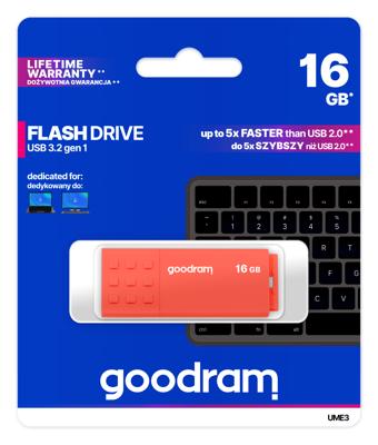 Goodram UME3-0160O0R1 USB flash drive 16 GB USB Type-A 3.2 Gen 1 (3.1 Gen 1) Oranje