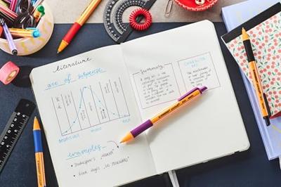 Balpen STABILO pointball 6030/40 medium rood | 10 stuks