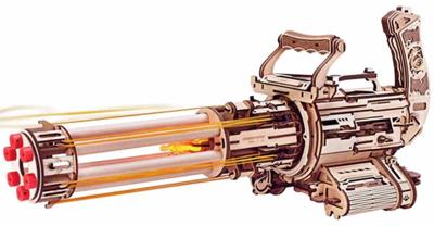 Robotime Rotating-Barrel Machine Gun Modelbouw Knutselen Robotime Rotating-Barrel Machine Gun Modelbouw Knutselen