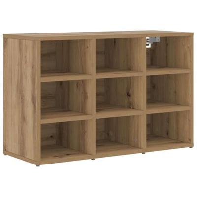 VidaXL Schoenenkast artisan eiken 77,5 x 30 x 51 cm bewerkt hout