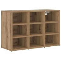 VidaXL Schoenenkast artisan eiken 77,5 x 30 x 51 cm bewerkt hout - thumbnail