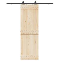 Doos met onderdelen voor schuifdeur 183 cm staal zwart - thumbnail