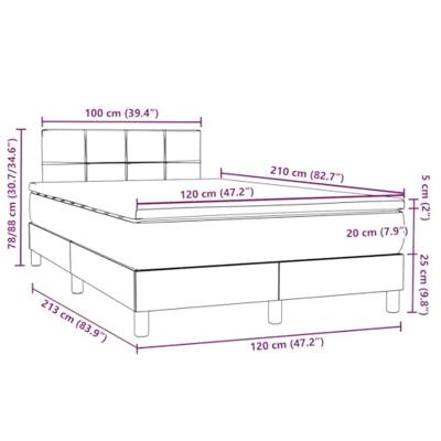 Boxspring met matras fluweel donkerblauw 120x210 cm