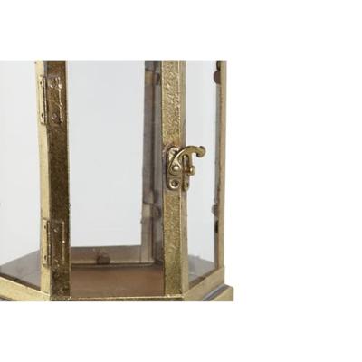 Kaarshouder Home ESPRIT Gouden Metaal Kristal 18 x 18 x 35,5 cm Kaarshouder Home ESPRIT Gouden Metaal Kristal 18 x 18 x 35,5 cm