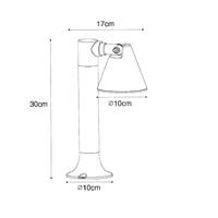 QAZQA Modern buiten paaltje roestbruin 30 cm IP44 verstelbaar - Ciara - thumbnail