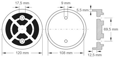 KS Tools 160.0469 Rubberen schijf (Ø x h) 120 mm x 32 mm