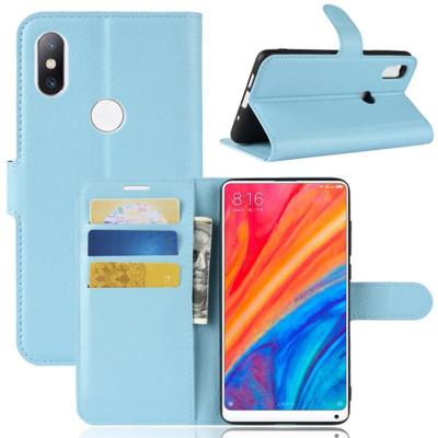 Litchi textuur horizontale Flip lederen draagtas voor Xiaomi mi mix 2S met portemonnee & houder & kaartsleuven (blauw) Litchi textuur horizontale Flip lederen draagtas voor Xiaomi mi mix 2S met portemonnee & houder & kaartsleuven (blauw)