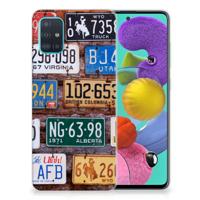 Samsung Galaxy A51 | Siliconen hoesje | met foto Kentekenplaten - thumbnail