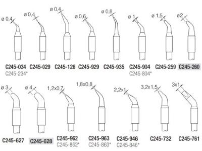 JBC Tools C245742 Soldeerpunt Beitelvorm, recht Grootte soldeerpunt 0.3 mm Lengte soldeerpunt: 8.5 mm Inhoud: 1 stuk(s)