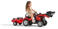 Falk Tractor Case MXU 115 Traptractor + Voorlader + Aanhanger - thumbnail