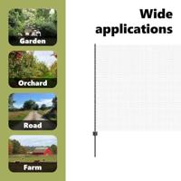 VidaXL Hek met paal grijs 1,6 x 10 m staal en pvc - thumbnail