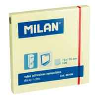 Zelfklevende briefjes Milan Geel Wit 76 x 76 mm (10 Stuks) - thumbnail