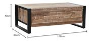 Hoofdtafel DKD Home Decor Metaal Acacia (110 x 60 x 40 cm) - thumbnail