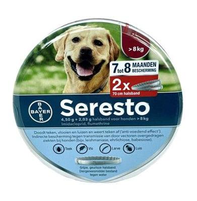 Seresto halsband grote hond (vanaf 8 kg) 2-pack 1 verpakking