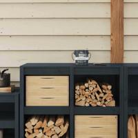 VidaXL Houtverf grijs 16,5 x 16,5 x 16 cm wandprint - thumbnail