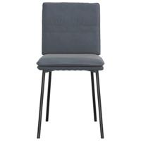 Eetkamerstoelen 2 st fluweel donkergrijs - thumbnail