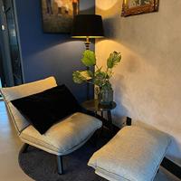 QAZQA Vloerlamp met 45 cm kap zwart met gouden binnenkant - Classico - thumbnail