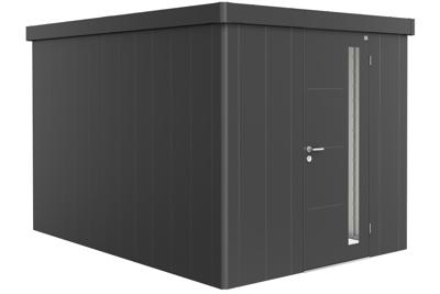 Biohort Neo 4B metalen tuinhuis enkele deur donkergrijs 236x348 cm- Plat dak- Metaal- Biohort Biohort Neo 4B metalen tuinhuis enkele deur donkergrijs 236x348 cm- Plat dak- Metaal- Biohort