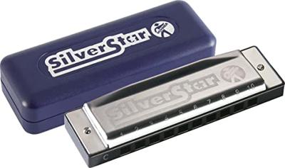 Hohner Silver Star C diatonische mondharmonica met doosje Hohner Silver Star C diatonische mondharmonica met doosje